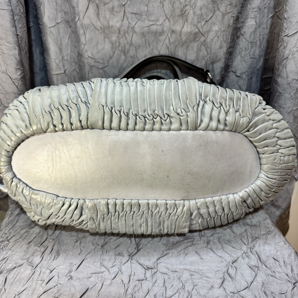 COACH Madison Sophia Satchel Shoulder Bag Gray Gathered Leather - Picture 3 of 16